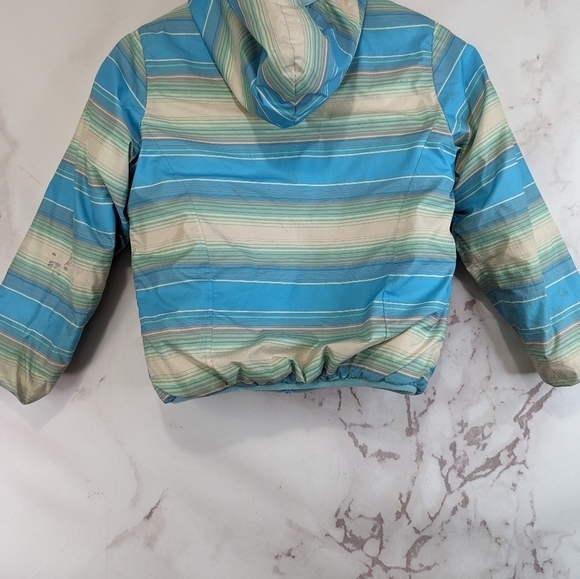 The North Face Coat Girls 6 XS Blue Gray Puffer Perrito Reversible Jacket - Picture 6 of 16